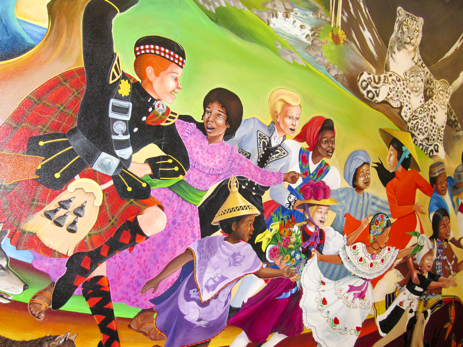 "Children of the World Dream of Peace" mural by Leo Tanguma at the Denver International airport.