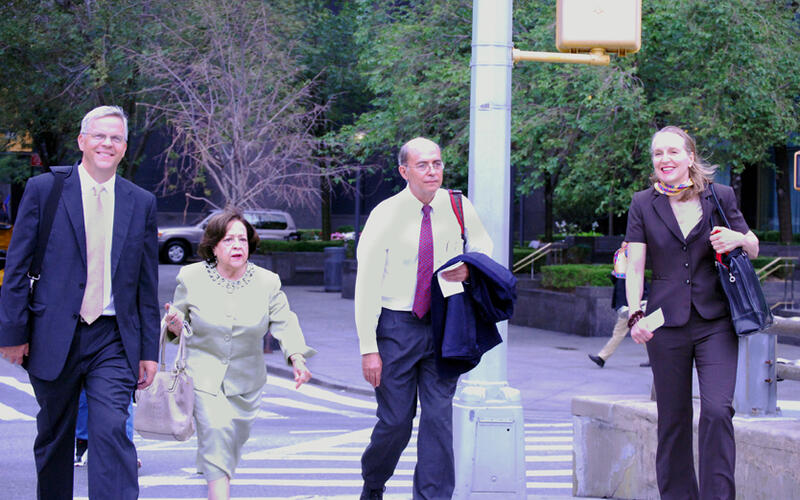 Yale delegation arrives at the United Nations HQ