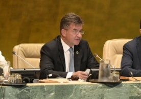 UN Photo/Evan Schneider General Assembly President Miroslav Lajčák chairs the High-level Forum on the Culture of Peace on 05 September 2018. At left is Maria Luiza Ribeiro Viotti, Chef de Cabinet to the UN Secretary-General, and at right is Movses Abelian, Assistant Secretary-Ge