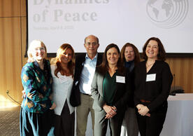 Early Childhood Peace Consortium (ECPC) team on early childhood peacebuilding frameworks join together at Yale 2025 colloquium ‘Dynamics of Peace’.