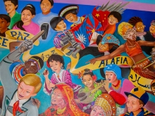 "Children of the World Dream of Peace" mural by Leo Tanguma at Denver International airport. 