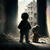 Young child with plush toy in destroyed bombed city. AdobeStock_577960427